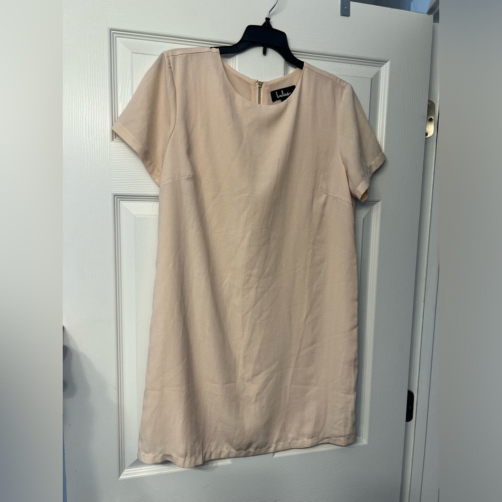 Lulus light pink linen dresss